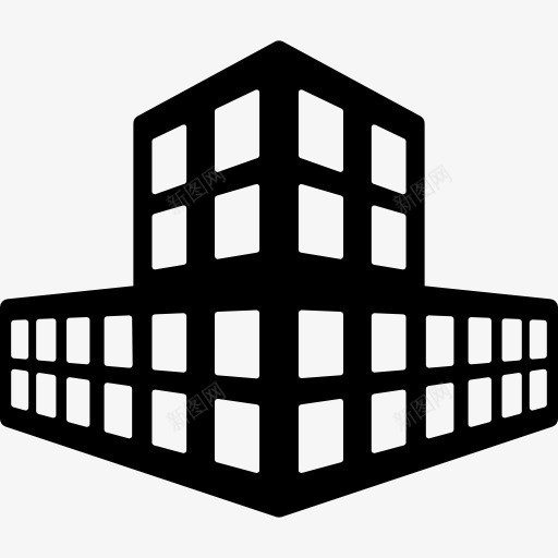 三维建筑图标png_新图网 https://ixintu.com 办公室 块 建筑
