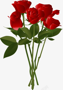 一束红玫瑰玫瑰花束高清图片