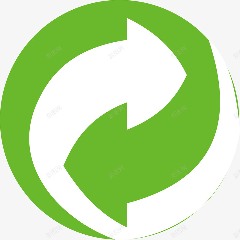 绿色生态箭头图标png_新图网 https://ixintu.com 低能耗 可再生能源 可回收 回收利用 图标 垃圾桶 废品回收利用 环保 生态标志 绿叶 绿色 绿色环保