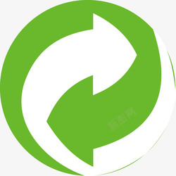 回收废品绿色生态箭头图标高清图片