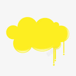 涂绘涂绘的黄色云高清图片