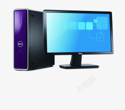蓝屏电脑立体科技蓝屏的台式电脑高清图片