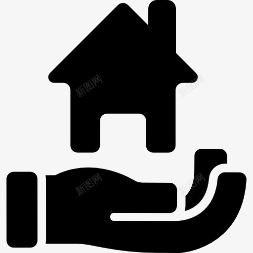 房地产商的房子在手图标png_新图网 https://ixintu.com 一方面 业务 家庭 建筑 房地产 房子
