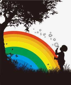 泡泡树彩虹儿童高清图片