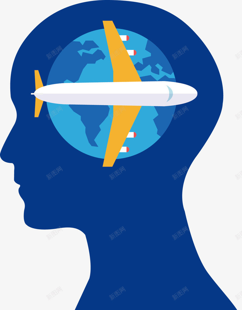 飞机科技智慧大脑矢量图ai免抠素材_新图网 https://ixintu.com 人体大脑 人体智慧大脑 地球 旅行 智慧大脑 科技单脑 科技智慧大脑 矢量图