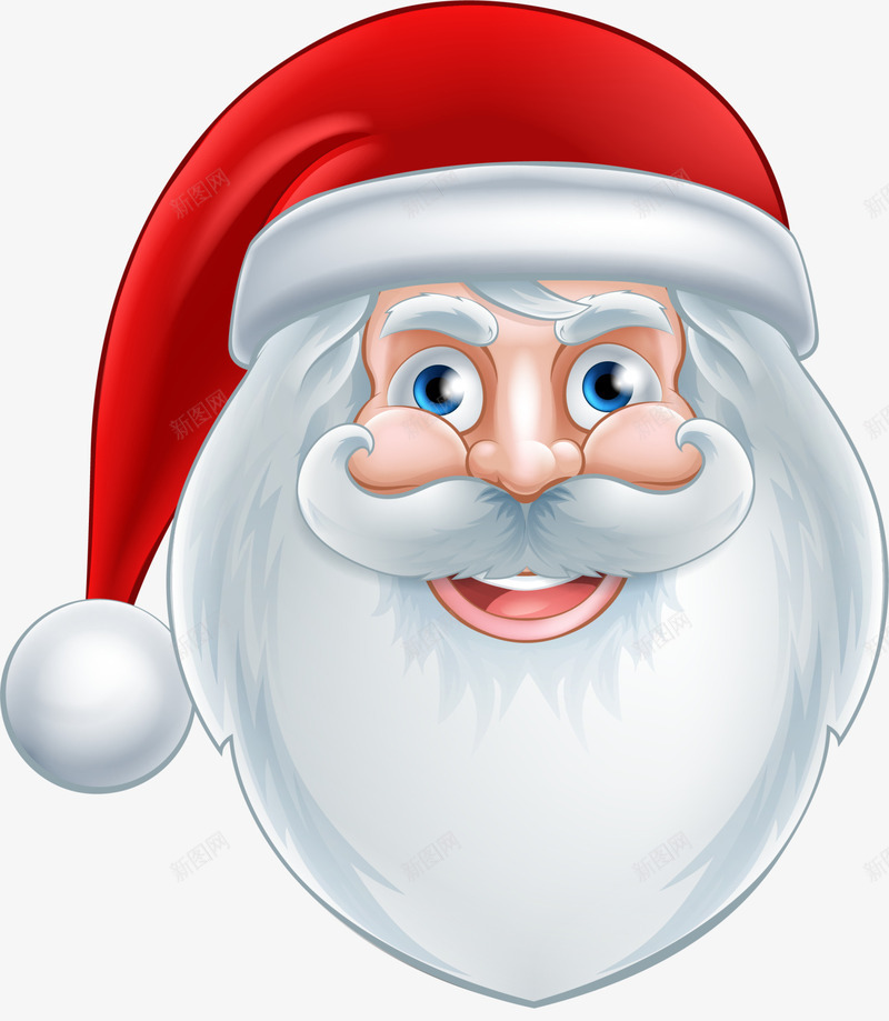 圣诞节圣诞老人头像png免抠素材_新图网 https://ixintu.com 圣诞老人头像 圣诞节 开心 笑脸 红色圣诞帽 红色帽子