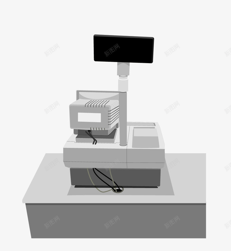 收款机矢量图eps免抠素材_新图网 https://ixintu.com 收款机 科技 购物 超市 矢量图