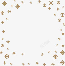 褐色布艺背景图片褐色雪花框架高清图片