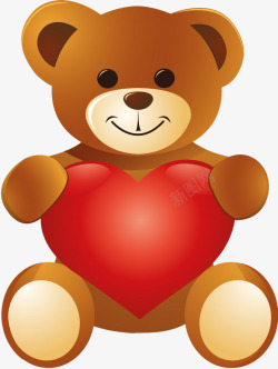 玩具驯兽师图像泰迪熊抱爱心形高清图片