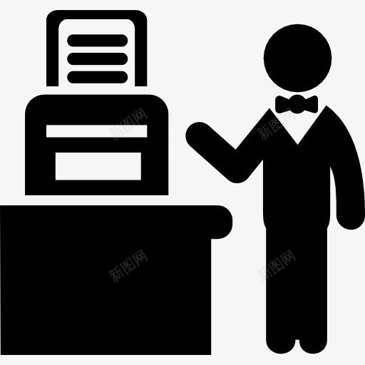 人的工作与打印机图标png_新图网 https://ixintu.com 人 印刷 工人 工作 日常工作 男