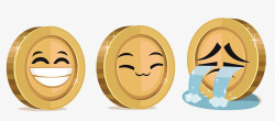 硬币卡通形象素材