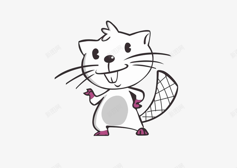 调皮的小猫png免抠素材_新图网 https://ixintu.com 可爱 活泼 白色 调皮 馋猫