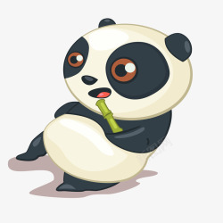 拿着筷子的熊猫拿着竹子的熊猫矢量图高清图片