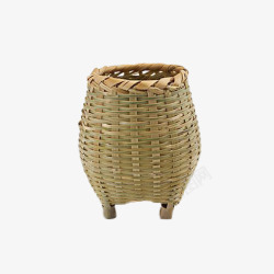 山间竹篓素材