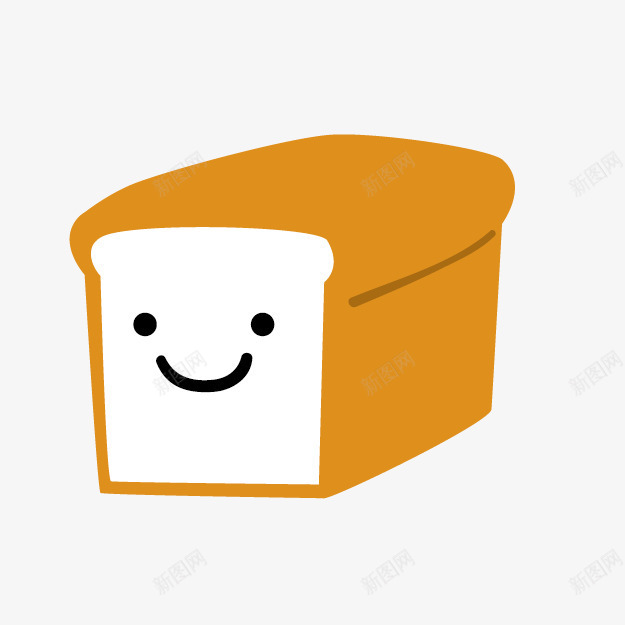 卡通可爱方包png免抠素材_新图网 https://ixintu.com 卡通 卡通方包 可爱 可爱面包 笑脸面包 面包