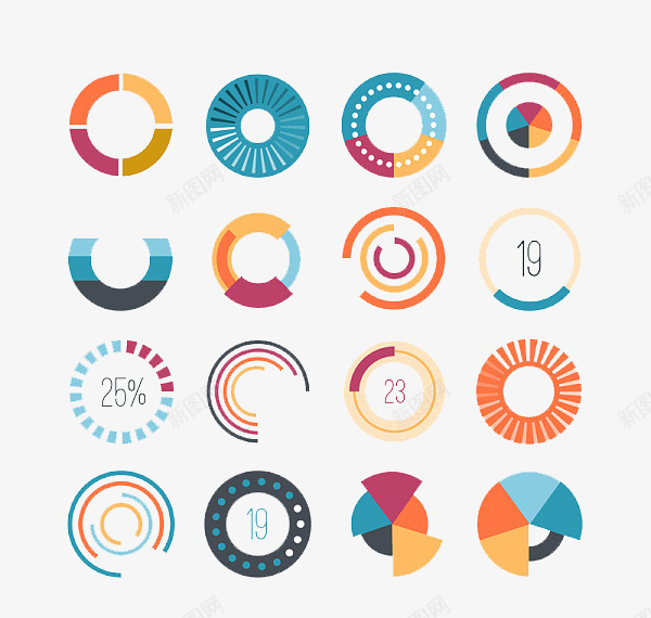 创意loading加载图标png_新图网 https://ixintu.com loading ppt 创意loading加载图标矢量素材 加载 图标 圆形 扁平化 时尚 百分比 箭头 网页 进度条 进度条动态 重新载入