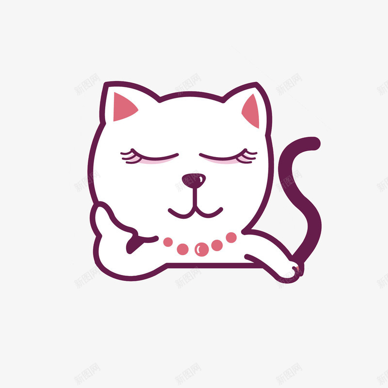 在冥思的猫图标png_新图网 https://ixintu.com 卡通 在冥思的猫 小懒猫 性别女的猫咪