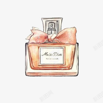 香水png免抠素材_新图网 https://ixintu.com 化妆品 卡通 女性 手绘 插画 文艺 水彩 清新 香水