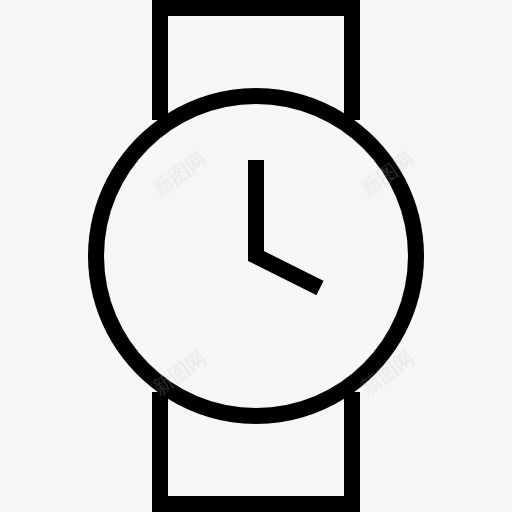 手表图标png_新图网 https://ixintu.com 工具和器具 手表 时钟 时间 等待