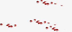 散落的红色玫瑰花瓣七夕情人节素材
