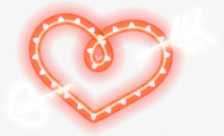 爱情心型相框创意心形箭头软管灯矢量图高清图片