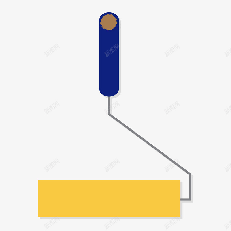 油漆刷漆psd免抠素材_新图网 https://ixintu.com 刷子 油漆 素材 黄色