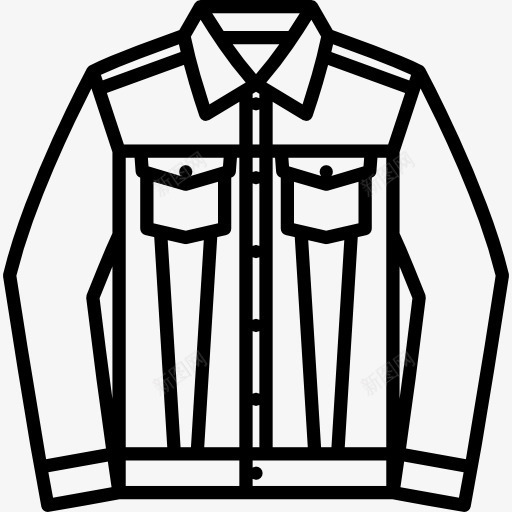 DenimJacket图标png_新图网 https://ixintu.com 夹克 时尚服装 衬衫