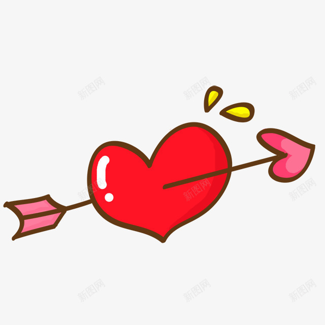 可爱卡通一箭穿心爱神丘比特