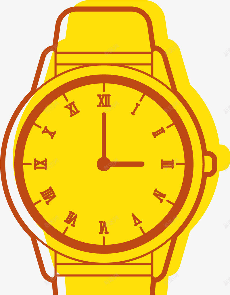 黄色手表矢量图eps免抠素材_新图网 https://ixintu.com CK手表 名牌手表 大牌手表 智能手表 石英手表 黄色 矢量图