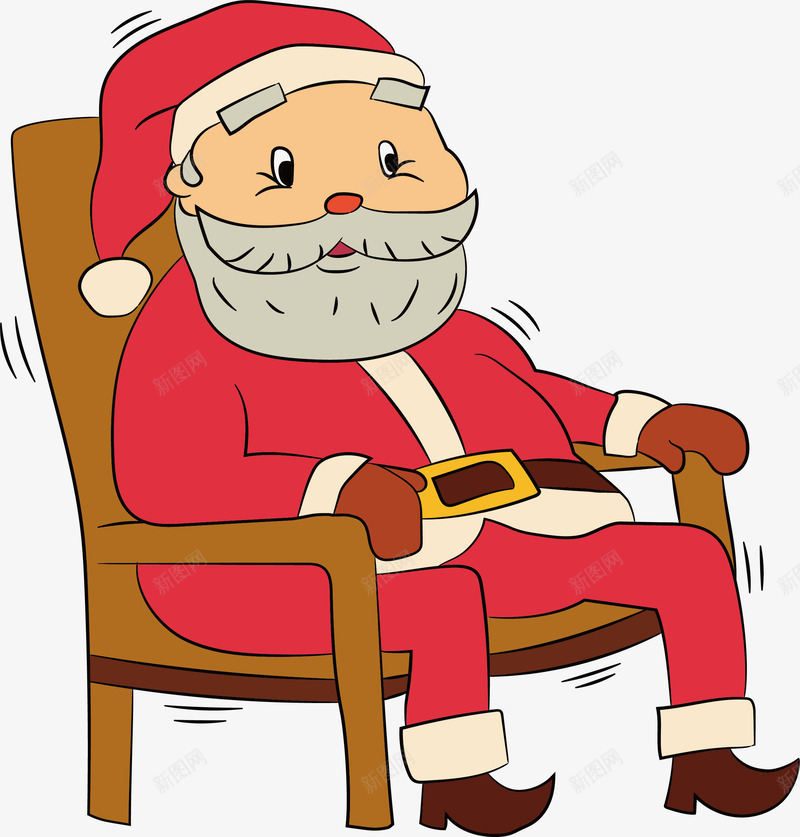 坐在椅子上的圣诞老人矢量图ai免抠素材_新图网 https://ixintu.com 可爱圣诞老人 圣诞快乐 圣诞老人 圣诞节 椅子上的圣诞老人 矢量png 矢量图