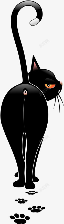 小猫脚印黑猫高清图片