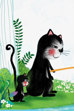 小猫钓鱼素材