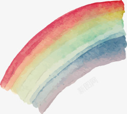 彩虹手绘矢量图素材
