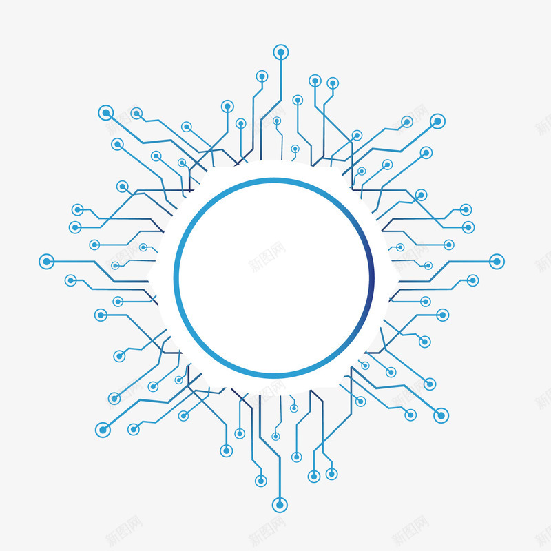 蓝色圆形矢量图ai免抠素材_新图网 https://ixintu.com 分析 圆形 科技 素材 矢量图
