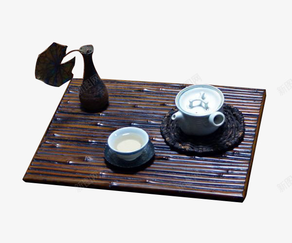 竹子茶席png免抠素材_新图网 https://ixintu.com 竹子 茶具 茶壶 茶席 茶杯