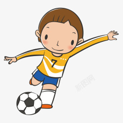 足球插画素材库射门的男孩高清图片