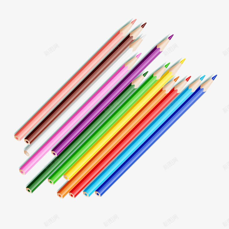 彩色水彩画笔png免抠素材_新图网 https://ixintu.com 彩色 水彩 水彩画笔 画笔 铅笔