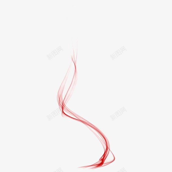 红色科技感线条png免抠素材_新图网 https://ixintu.com 弯曲 扭曲 科技 线型 线条