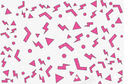 超炫几何粉嫩色孟菲斯图案高清图片