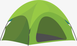 野外度假绿色野外度假帐篷矢量图高清图片