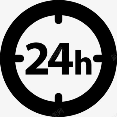 24小时循环时钟符号图标图标