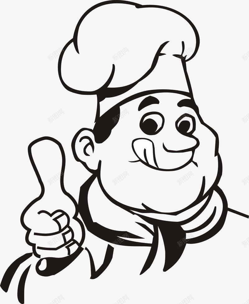 厨师png免抠素材_新图网 https://ixintu.com 儿童 卡通 厨师 插画 标签 漫画 美食