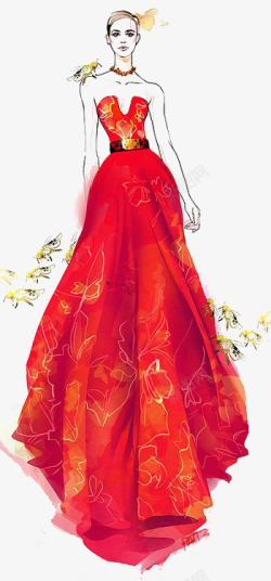 时尚红裙时尚红裙高清图片
