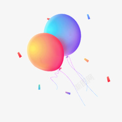 彩色绳子彩色气球高清图片