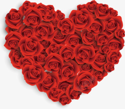 红玫瑰爱心七夕情人节素材