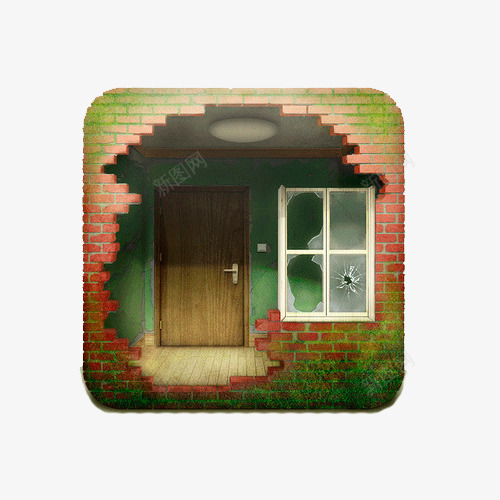 破旧的小房子图标png_新图网 https://ixintu.com 写实 图标 房屋 拟物化