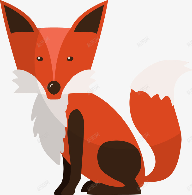 卡通森林动物png免抠素材_新图网 https://ixintu.com 动物 卡通 森林 狐狸 狡猾