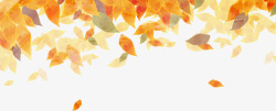 手绘秋季黄色树叶素材