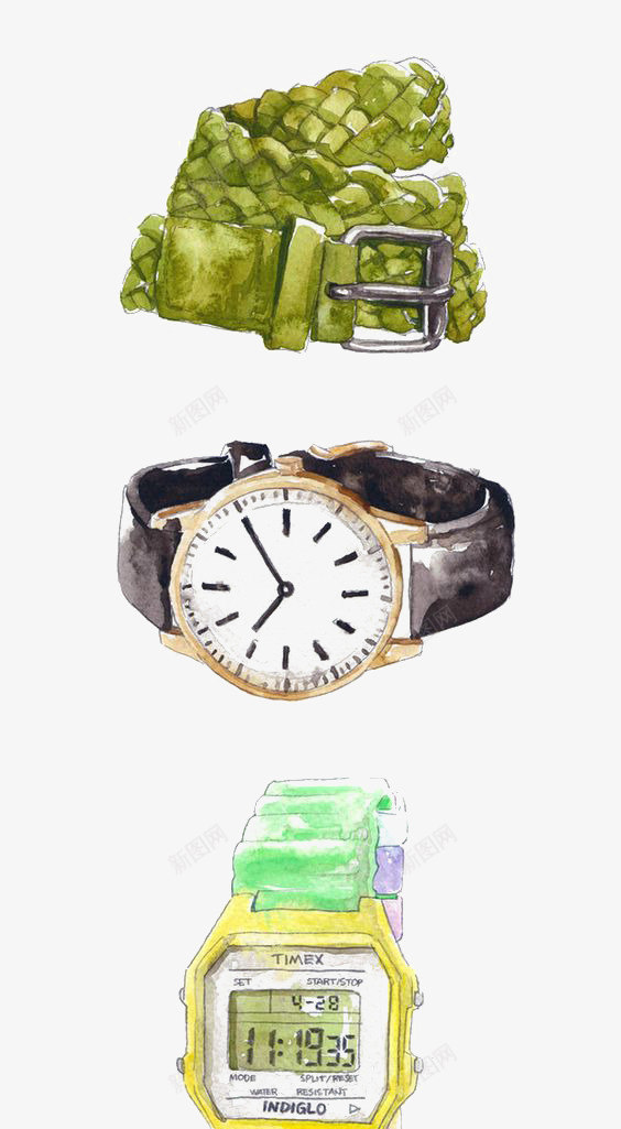 手表png免抠素材_新图网 https://ixintu.com 创意手表 卡通手表 复古手表 手绘 手绘手表 手表 时尚手表 时间 时间动画 电子表 腰带 钟表