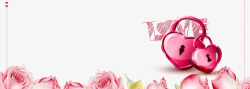 爱情锁文艺花朵粉色几何背景素材